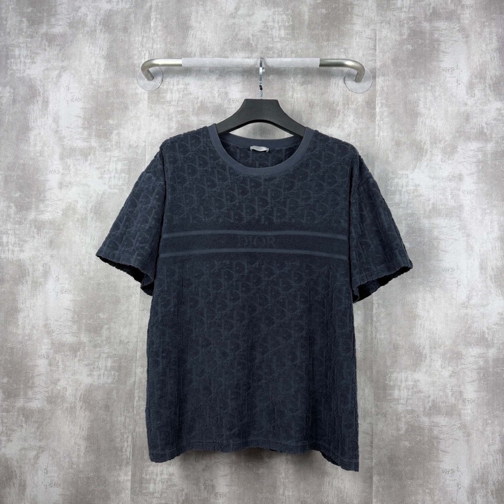 Authentic Dior Charcoal Textured T-Shirt